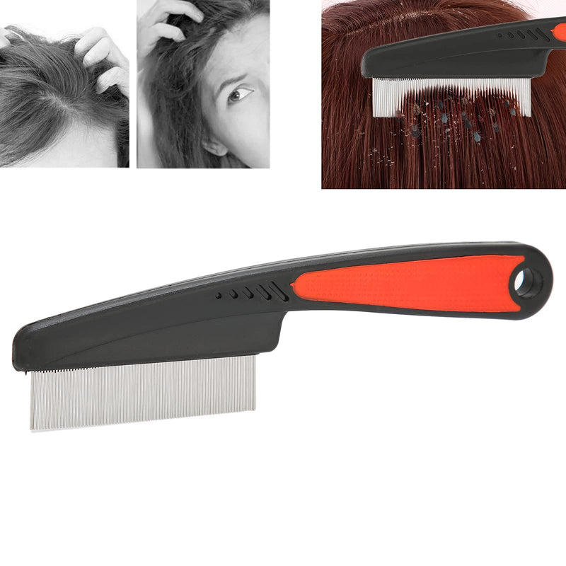 Lice Comb, Stainless Steel Fine Tooth Comb, Professional Nit Comb, Head Lice Remover, Hair Comb, Pet Comb, Effectively Removes Head Lice Lice Dandruff Hair Stains - NewNest Australia