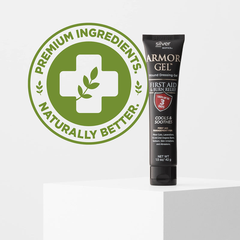 American Biotech Labs - Silver Biotics - Armor Gel Wound Dressing Gel - First Aid and Burn Relief Silver Gel - 1.5 oz designed with silversol technology - NewNest Australia