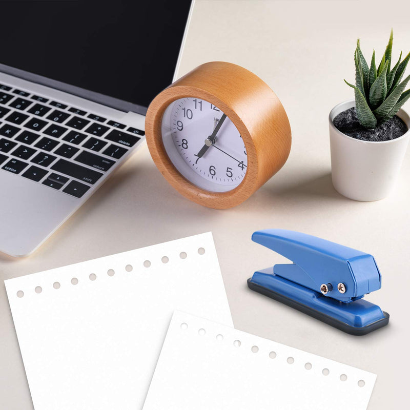 Single Handheld 1/4 Inches Hole Puncher, 20 Sheet Punch Capacity Metal Hole Punch with Skid-Resistant Base for Paper, Chipboard, Art Project, Blue - NewNest Australia