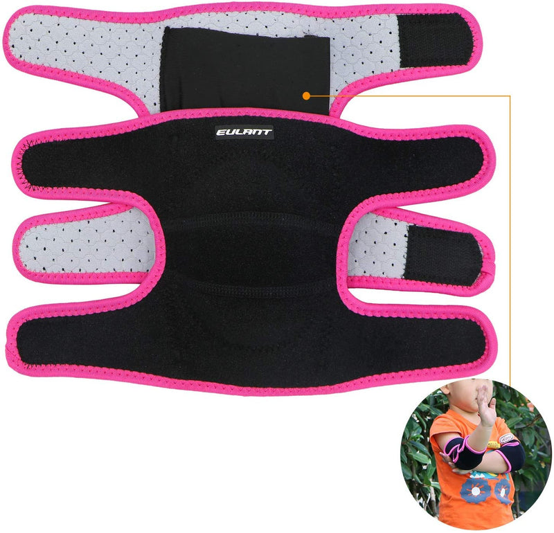 Sborter Adjustable Soft Elbow Pads and Knee Pads for Kids, Child Protective Pad Sets for Bicycle Roller Skating Basketball Football Volleyball Dancing Kneeling Rose M - NewNest Australia