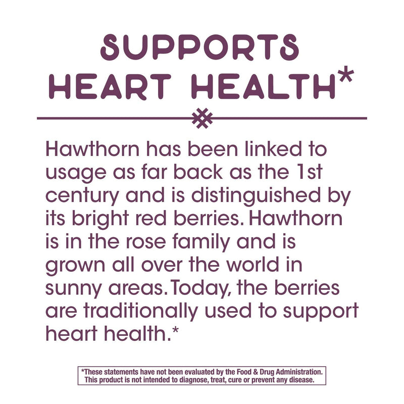 Nature's Way Hawthorn Standardized Heart Function 1.8% Flavonoids, 300 mg of Extract per serving, 90 Capsules - NewNest Australia