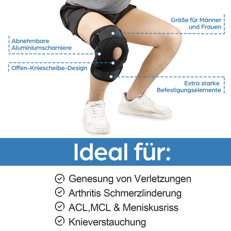 Neenca Knee Support With Hinge, Knee Support For Men & Women, Open Patella Knee Pad For Knee Pain, Swollen Meniscus Tear, Arthritis, Joint Pain Relief, Acl, Pcl, Mcl, Recovery 056 - NewNest Australia