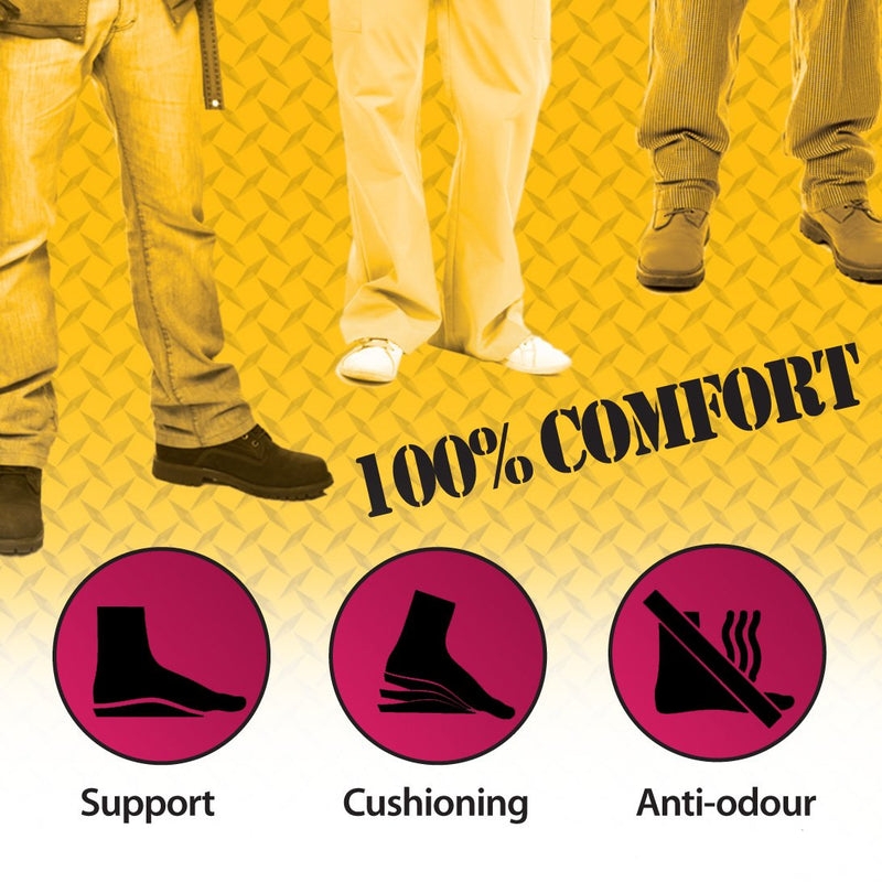 Orthotic Work Boot Insole by FootActive | Full-Length Arch-Support Orthotic insole designed by podiatrists for people who spend all day on their feet | Supports Arch and Cushions Heel 9/10.5 UK - NewNest Australia