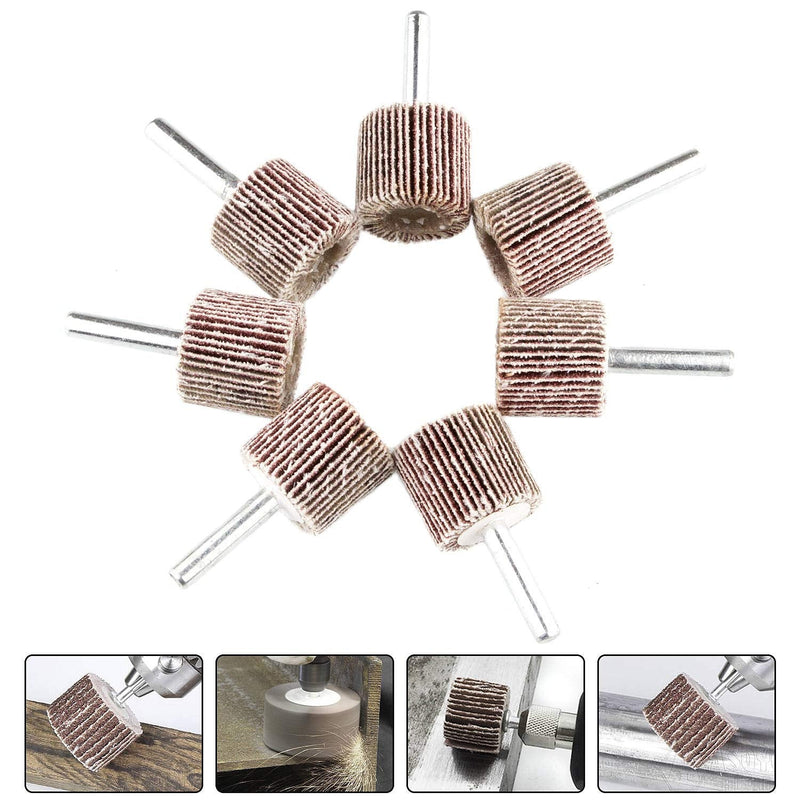 1" x 1" x 1/4" Shank Mounted Flap Wheels, 80 Grit Aluminum Oxide Mounted Abrasive Grinding Tool - 10 Pack - NewNest Australia