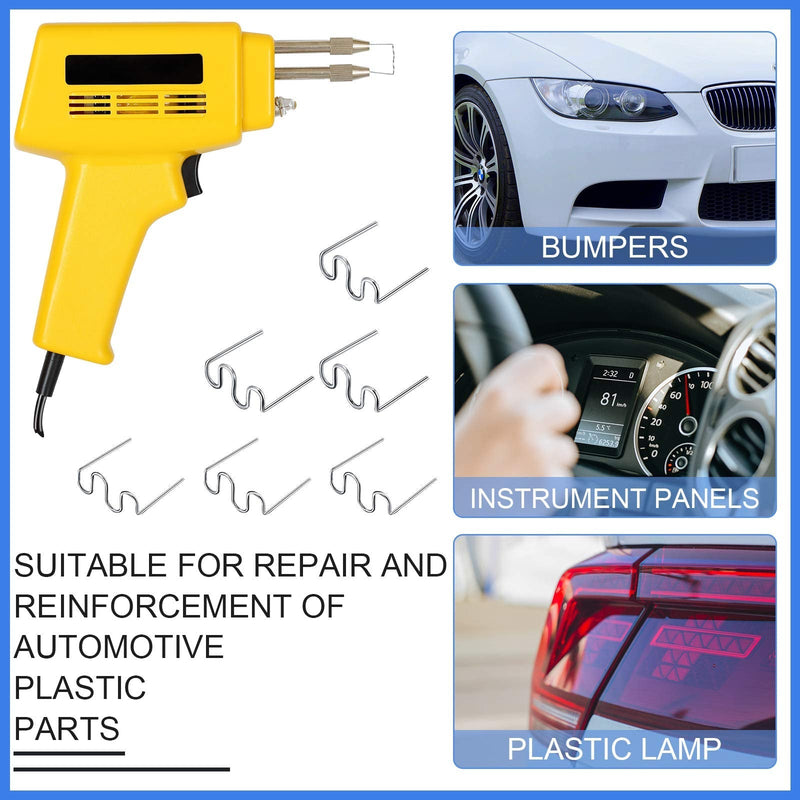 1000 Pieces Hot Staples Welding Rods Bumper Repair Welding Wire for Repair Machine Car Bumpers Dashboards Lamp Holders Plastics Rings Daily Plastics Supplies 0.8 0.6 mm (Wave Shape) - NewNest Australia