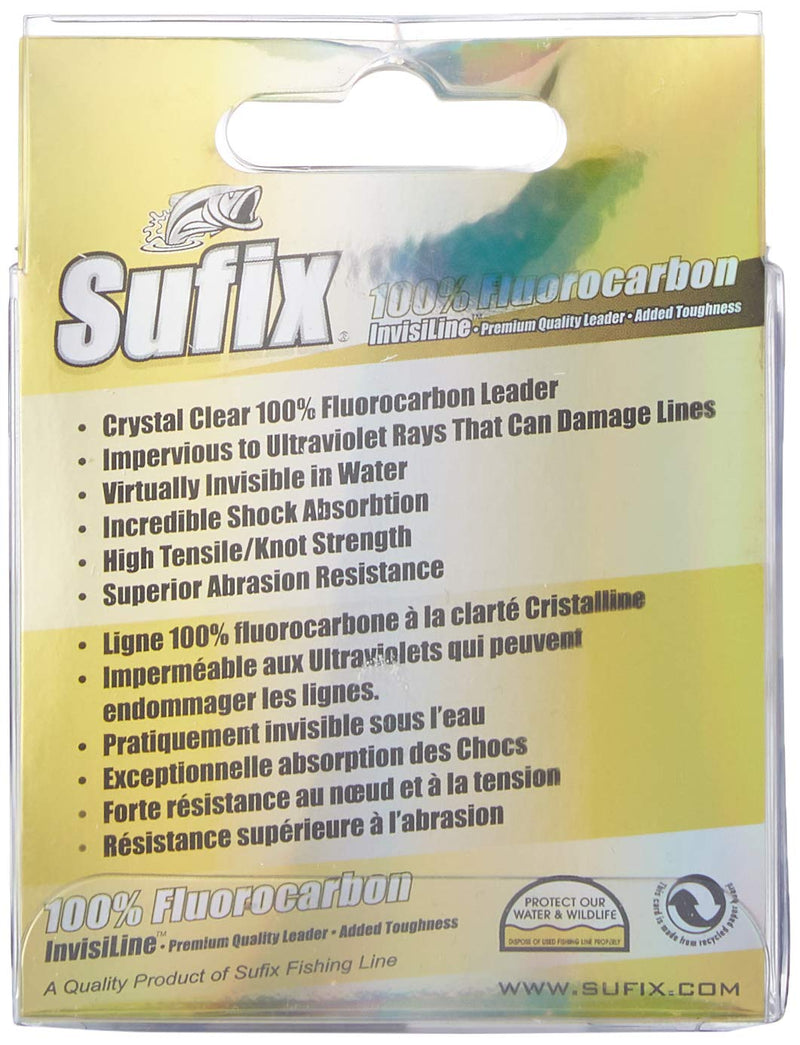Sufix Invisiline Fluorocarbon Leader 33-Yards Leader Wheel Fishing Line (Clear, 8-Pound) - NewNest Australia