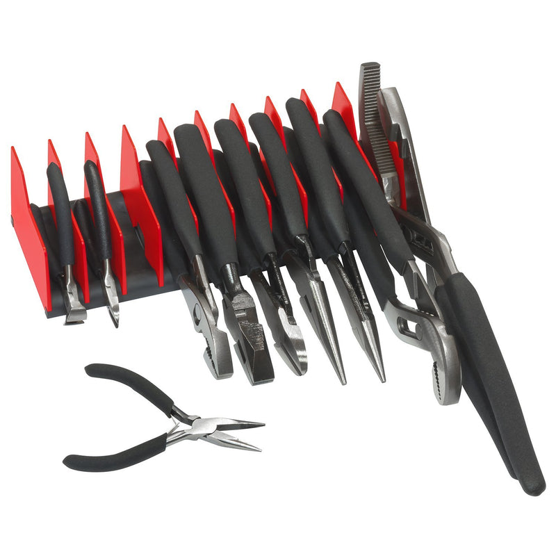 Ernst Manufacturing 5500 Plier Pro 10 Tool Capacity No-Slip Plier Organizer Red - NewNest Australia
