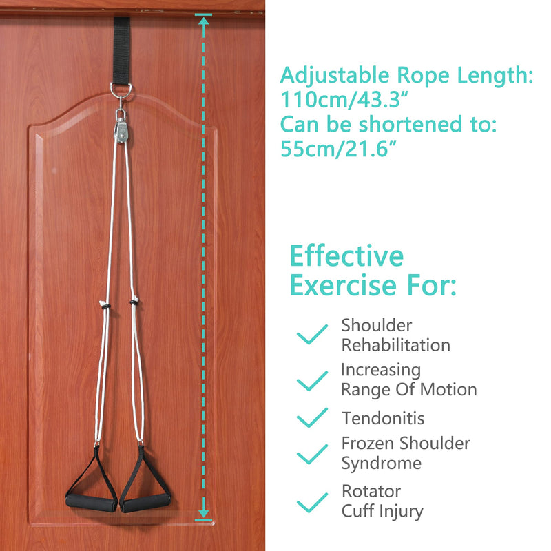 Fanwer Shoulder Pulley, Over the Door Pulley System for Shoulder Rehab, Shoulder Exercise Pulley for Physical Therapy, Assisting Rotator Cuff Recovery, Increase Flexibility Stretching, Range of Motion - NewNest Australia