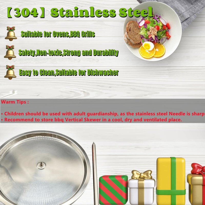 ?NEW-SALL?Vertical Skewer Grill-BBQ Stainless Steel Al Pastor Skewer Hack-Removable Brazilian Barbecue Skewer Stand- Meat spit Great for Shawarma, Whole Chickens,Large Meat,Sausage,Steak - NewNest Australia