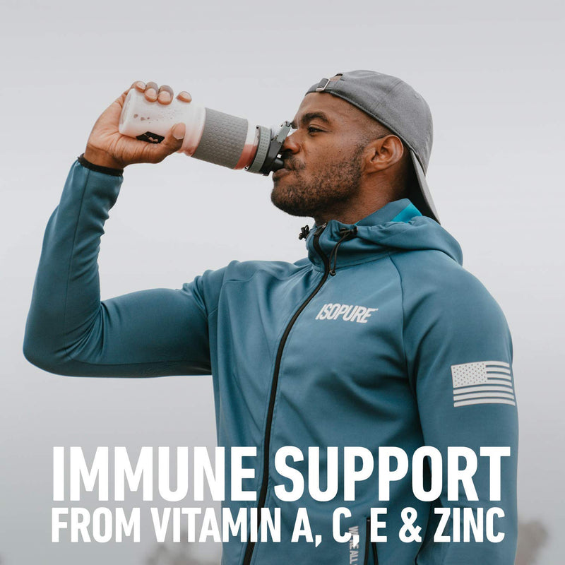 Isopure Low Carb, Vitamin C and Zinc for Immune Support, 25g Protein, Keto Friendly Protein Powder, 100% Whey Protein Isolate, Flavor: Dutch Chocolate, 1 Pound (Packaging May Vary) 1 Pound (Pack of 1) - NewNest Australia