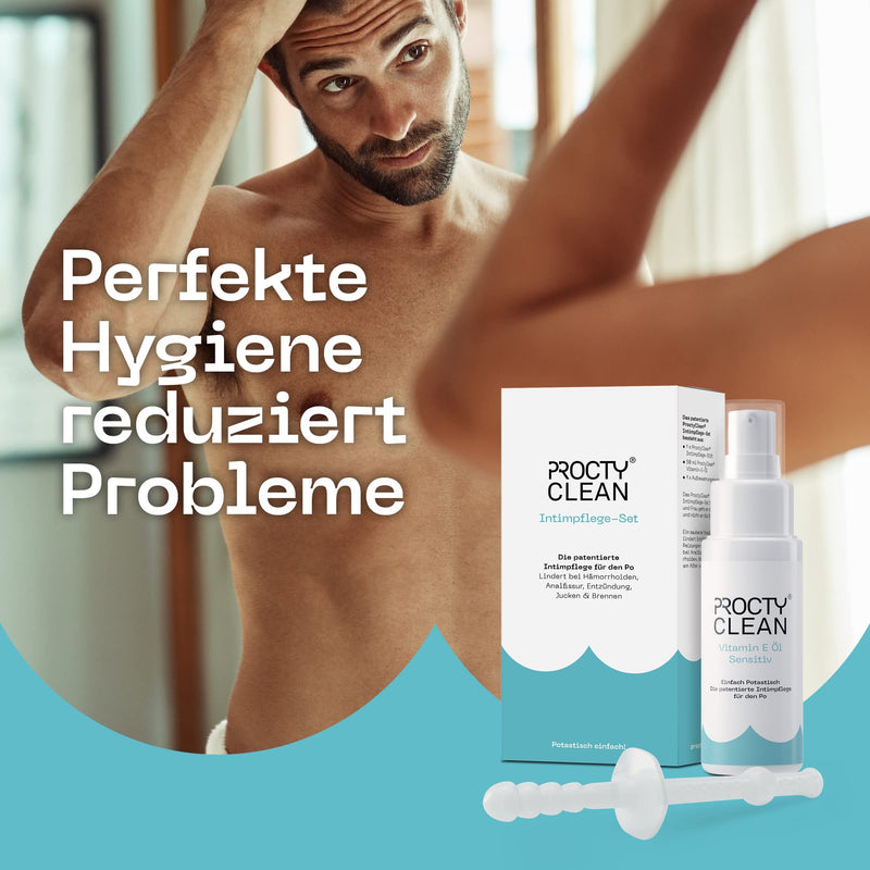 Proctyclean Intimate Care Set For Buttocks: Patented! Instead Of Hemorrhoid Ointment, Ointment For Fissure, Moist Toilet Paper. Rapid Relief From Itching, Inflammation, Etc. Intimate Care For Women, Men - NewNest Australia