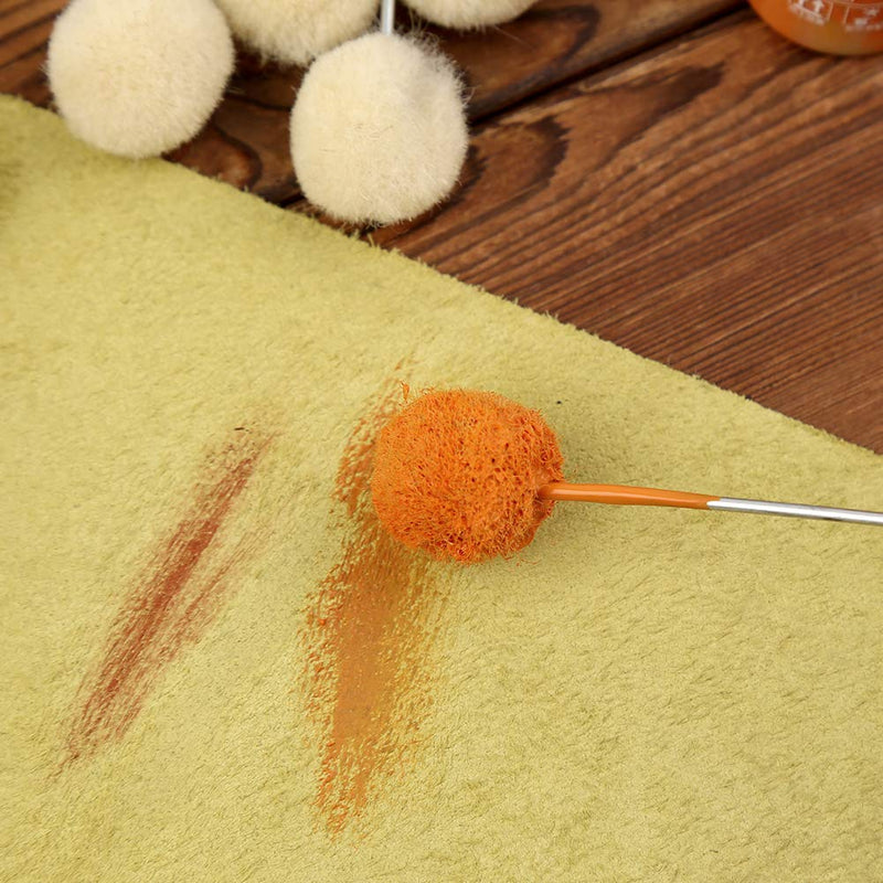 BUTUZE 25 Pcs Wool Daubers Wool Daubers Ball Brush Leather Dye Tool with Metal Handle Wool Daubers for Leather Dyes for DIY Crafts Projects - NewNest Australia