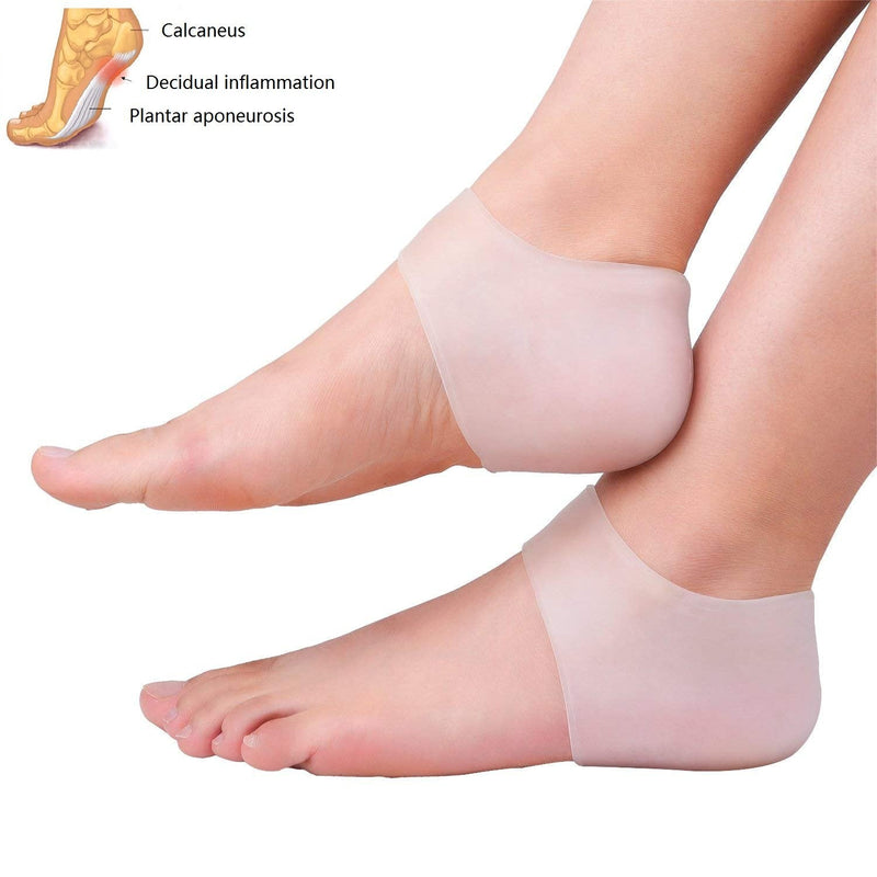 Silicone Heel Cushion 2 Pairs (4 pcs), Plantar Fasciitis Foot Sleeve, Comfortable Protective Heel Protector to Instantly Relieve Pain and Pressure, Protect Bone & Heel Spurs - NewNest Australia