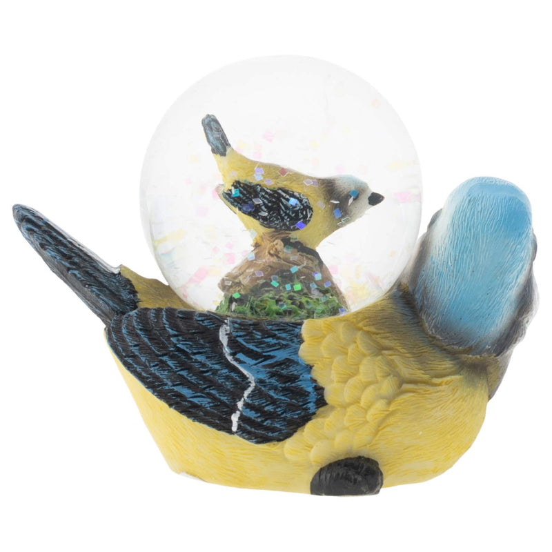 NewNest Australia - Elanze Designs White Headed Mommy and Baby Bird Figurine 45MM Glitter Water Globe Decoration 