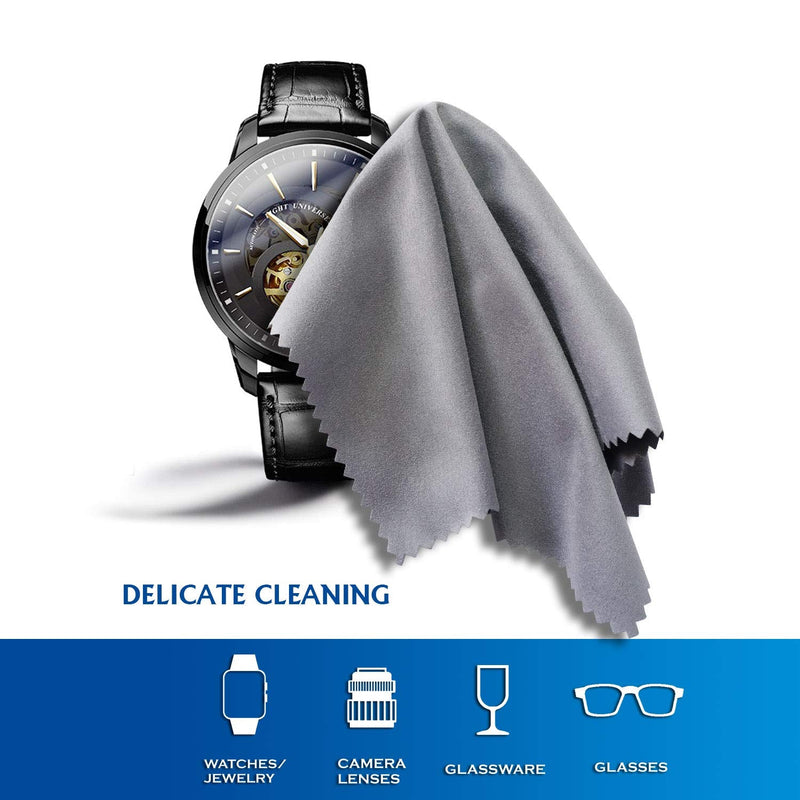 AAwipes Eyeglasses Cleaning Cloth Microfiber Cleaning Cloths 30 Pack for Cleaning Glasses, Lenses, Phones, Screens, Camera,Silverware, Any Other Delicate Surfaces (6"x7", 10 White + 20 Dark Grey) - NewNest Australia