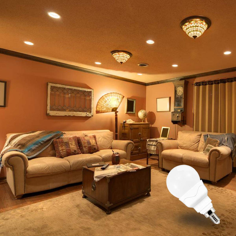 ILC E12 LED Light Bulbs (40w Equivalent) 5W, Color Changing RGB, A15 Small Base Candelabra Round Light Bulb, Candle Base, 2700K Warm White 12 Colors 2 Modes Timing with Remote Control (4 Pack) Small Screw E12 *4 - NewNest Australia
