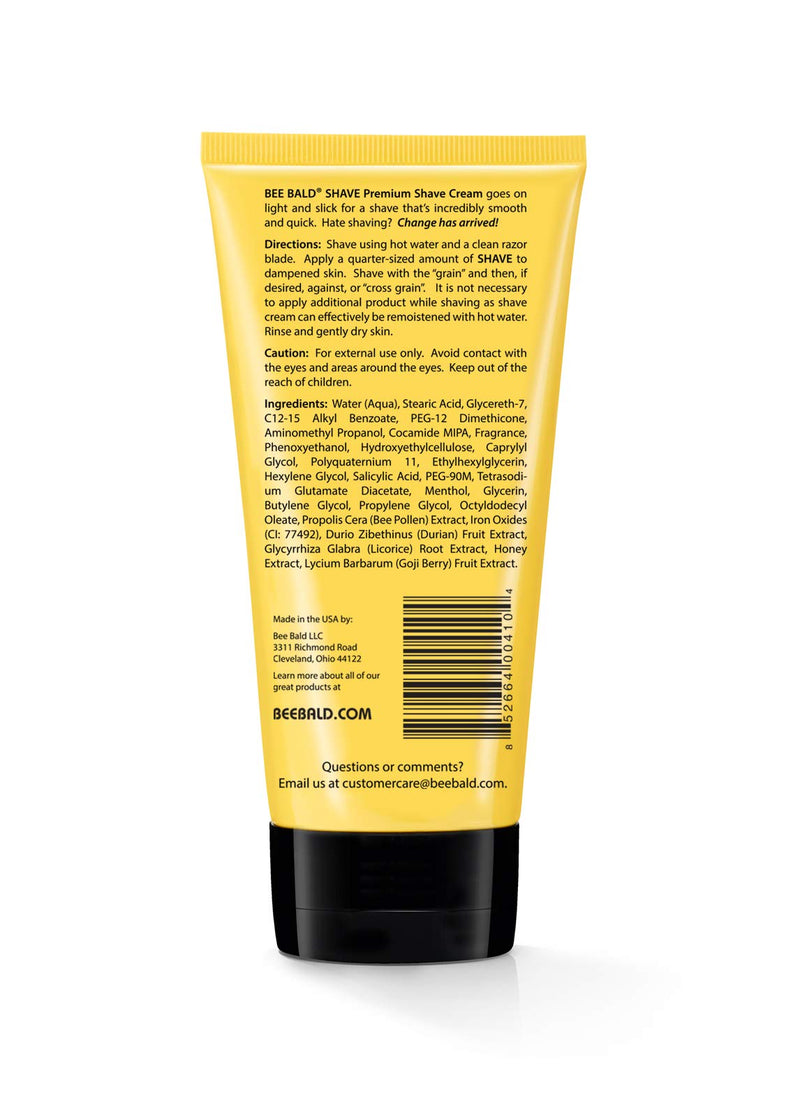 Bee Bald SHAVE Premium Shaving Cream becomes light and smooth for a shave that is incredibly smooth and fast. Our shaving cream contains healing ingredients to cool and refresh. - NewNest Australia