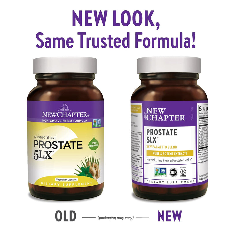 New Chapter Prostate Supplement - Prostate 5LX with Saw Palmetto + Selenium for Prostate Health - 60 ct Vegetarian Capsule 60 Count (Pack of 1) - NewNest Australia