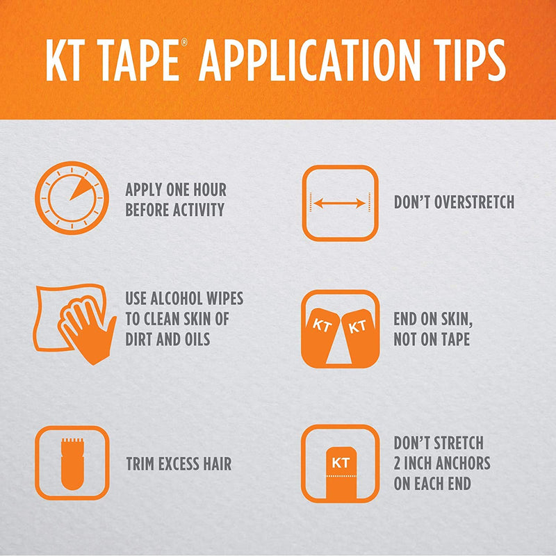 KT Tape Pro Synthetic Kinesiology Therapeutic Sports Tape, 20 Precut, 10” Strips Stealth Beige - Precut - NewNest Australia