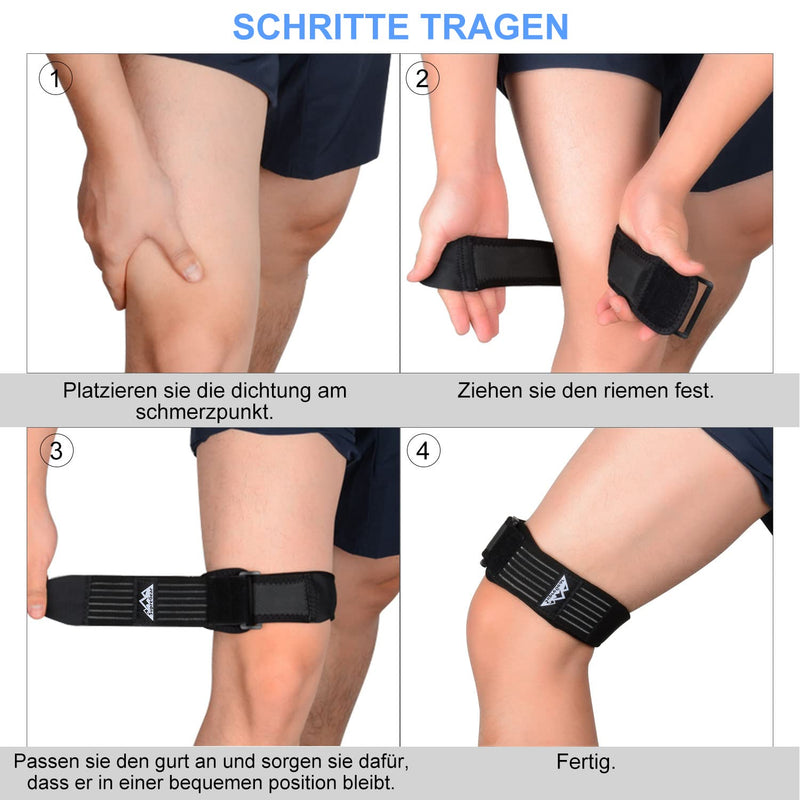 Supregear Patella Knee Support, Itb Bandage For Knees, Adjustable Knee Strap Support, Comfortable, Iliotibial, Breathable, Itb Knee Support With Additional Compression For Ilotibial Ligament Syndrome - NewNest Australia