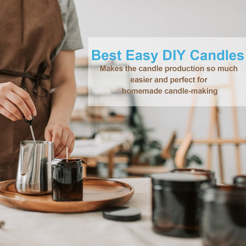 DINGPAI 100pcs Cotton Candle Wicks, 6 inches Low Smoke Pre-Waxed Candle Wicks for Candle Making, Candle DIY - NewNest Australia