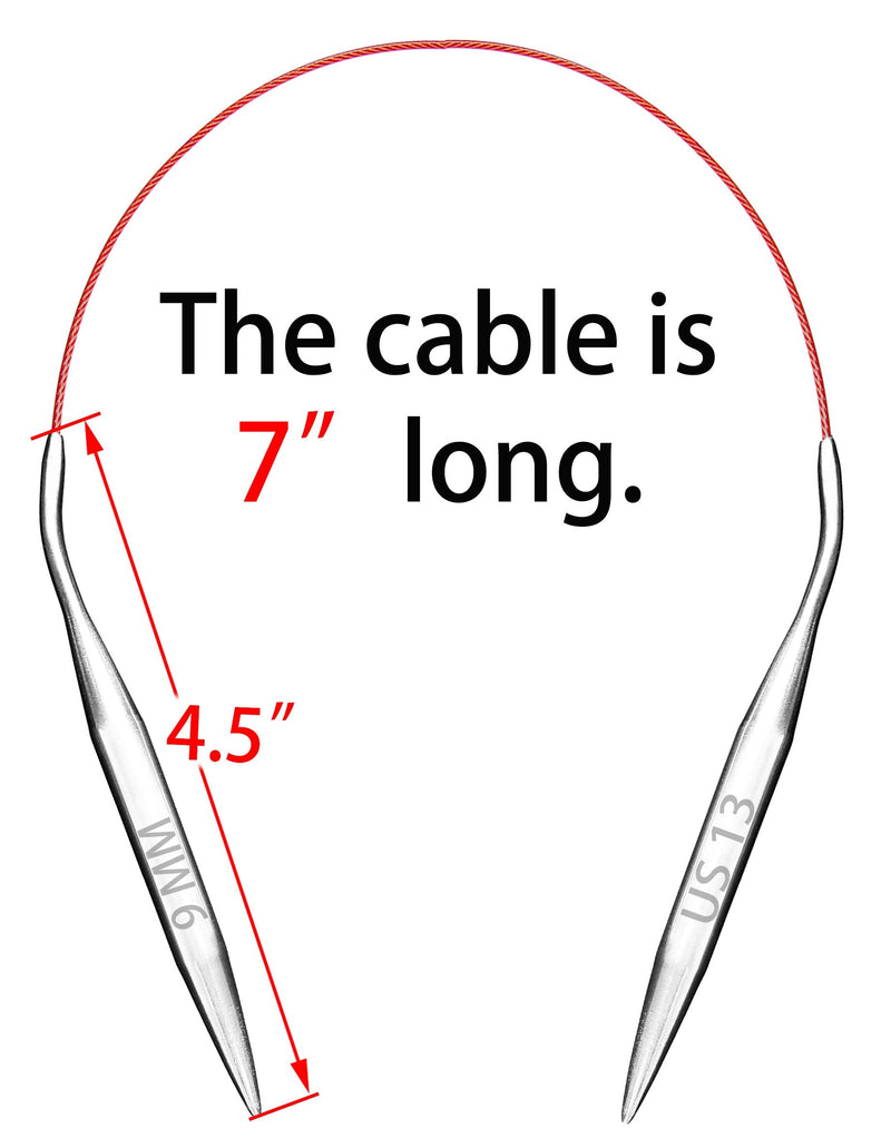 Circular Knitting Needles 16 Inch Set Round Metal Kit Size 13 10 8 6 2.5 0 16 inch US 0-2.5-6-8-10-13 - NewNest Australia
