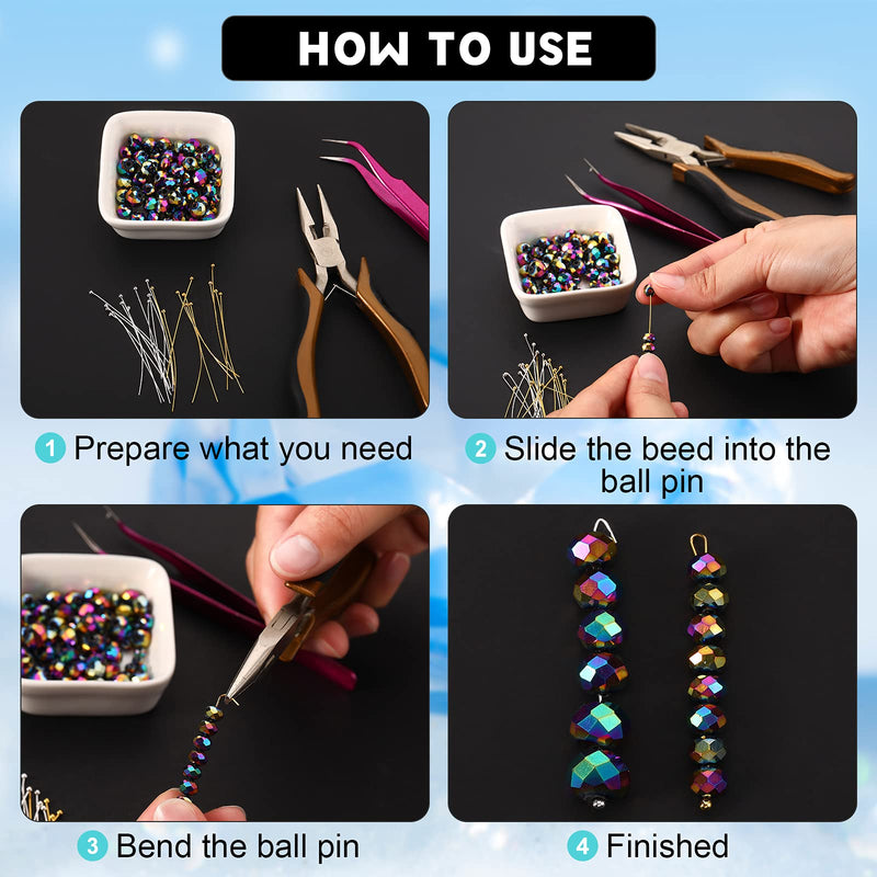 500 Pcs 2 Inch 50 mm Brass Head Ball Pins Metal End Headpins for Jewelry Making DIY Ball Head Pins for Craft Earring Bracelet Jewelry Making Accessories Supplies (Gold, Silver) Gold, Silver - NewNest Australia