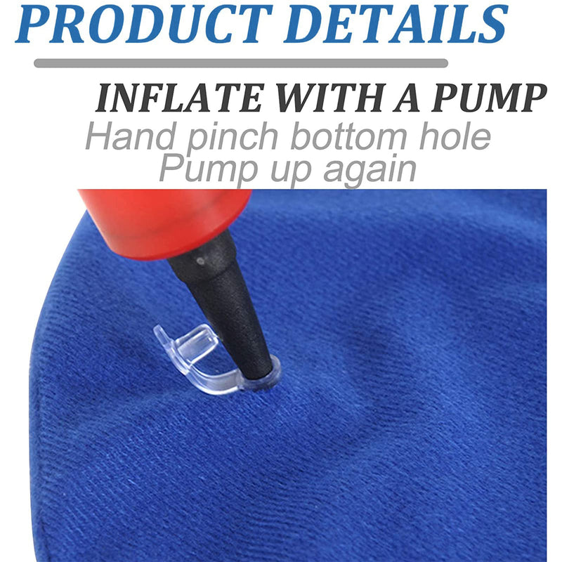 TUAKIMCE Donut Cushion Prostate Seat Doughnuts, Portable Donut Cushion for Pressure Relief, Pressure Cushion for Hemorrhoids, Prostate, Post Natal, Surgery, Pressure Sores- Air Pump Included (Blue) Blue - NewNest Australia