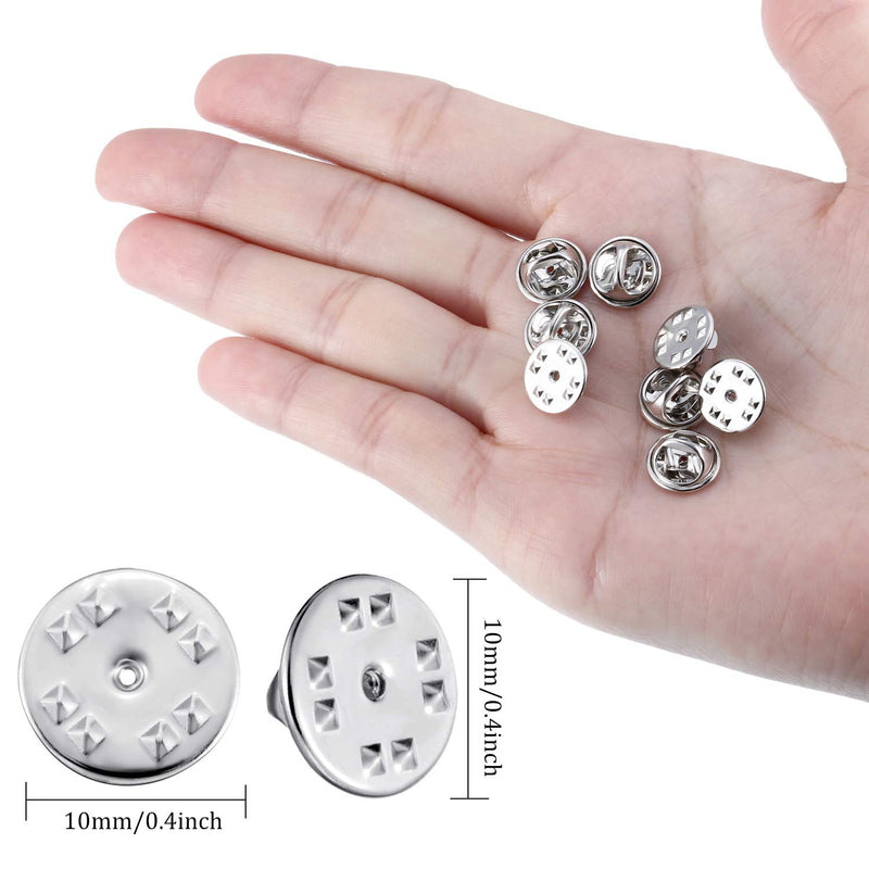 Brass Clutch Badge Insignia Clutches Pin Backs Replacement (Silver, 50 Pieces) - NewNest Australia
