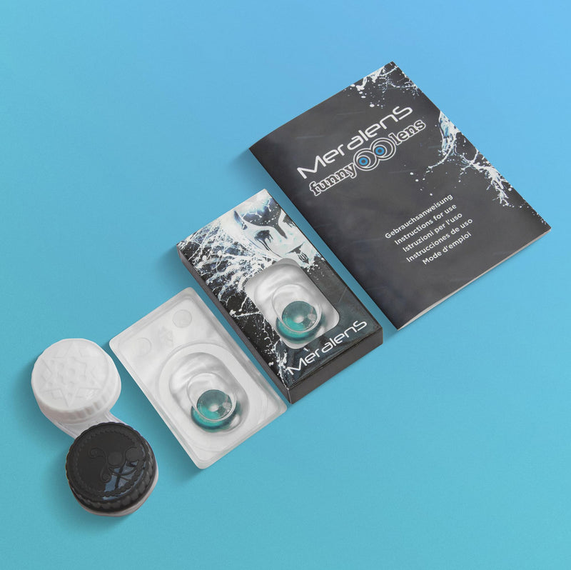 Meralens Colored Contact Lenses Anime Arc 2 Green Crazy Fun Green Annual Lenses 1 Pair Without Prescription With Free Lens Case - Top Quality For Fancy Dress, Carnival, Halloween, Cosplay 2023 - NewNest Australia