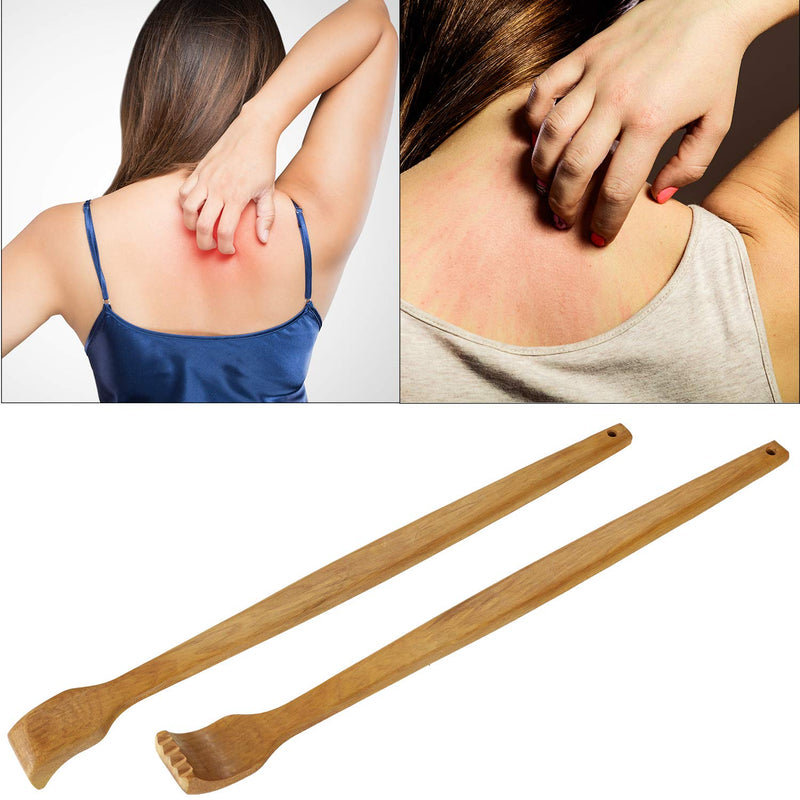 Wooden Back Scratchers, Handheld Manual, Back Massager, Long Back Scratcher for Instant Relief of Itching Body, Relaxation, Pack of 2 - NewNest Australia