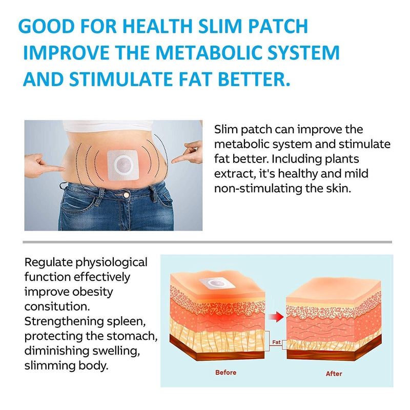 Slimming Patches, Pack Of 60 Slimming Patches, Fat Burning Patch On The Belly, Bucket Waist, Belly Fat Waist For Body Tightening Modeling, Anti Cellulite, Quick Weight Loss And Non-Irritating - NewNest Australia
