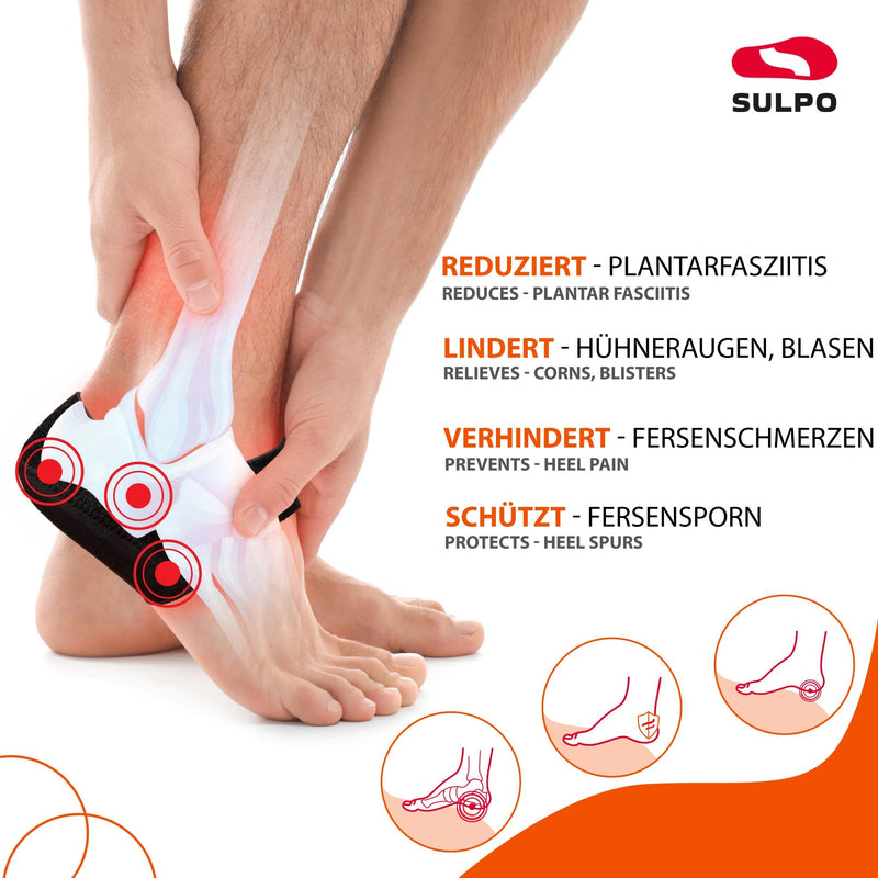 SULPO 1 pair of heel spur insoles - orthopedic silicone heel protection for shoes - heel pads - insoles gel - socks 40-46 L 40 - 46 - NewNest Australia