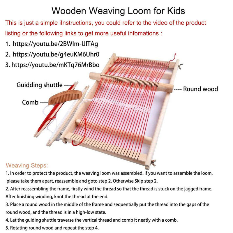Mikimiqi Wooden Multi-Craft Weaving Loom Large Frame 9.85x 15.75x 1.3 Inches To Handcraft For Kids - NewNest Australia