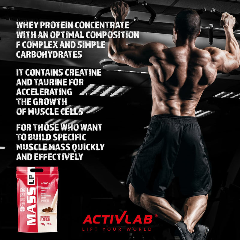 Activlactivlab Mass Up 1200 G Gainer Of Highest Quality Whey Protein Concentrate, Optimal Composition Of Complex And Simple Carbohydrate, Contains Creatine With Taurine 10 G Protein Per Serving Caramel - NewNest Australia