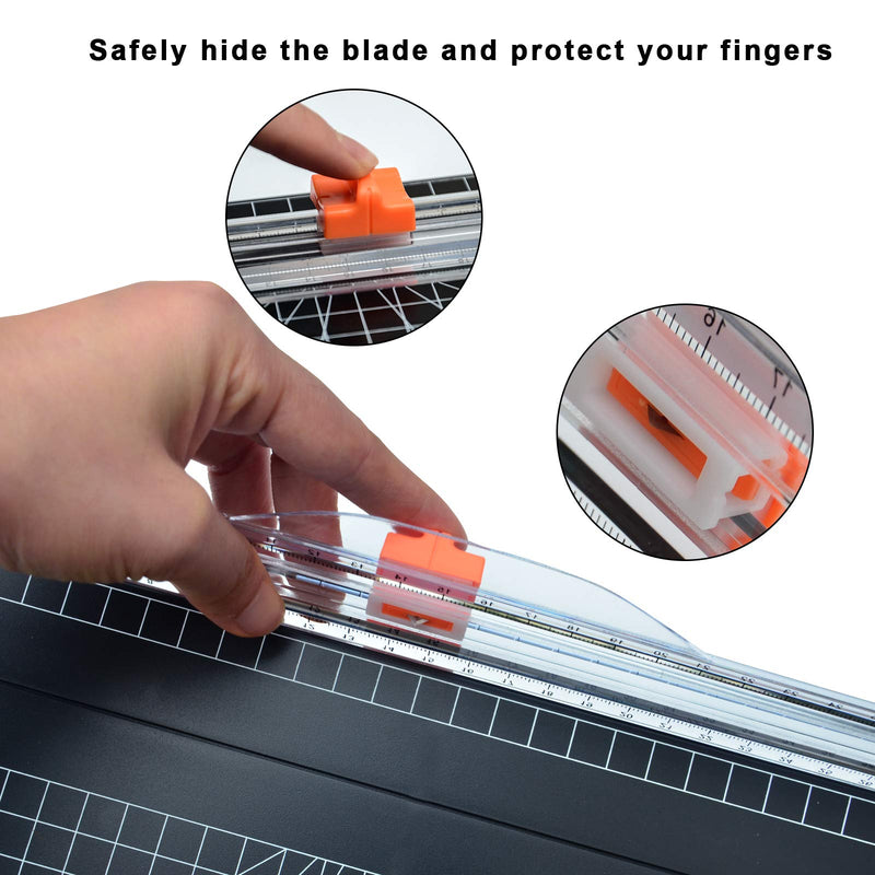 ArtAt A4 Paper Cutter Guillotine:12 Inch Straight Cutting Paper Trimmer Scrapbooking Tool with Automatic Security Blades for Cut Craft Paper Card Coupon Vinyl Label and Photo Side Ruler Guillotine - NewNest Australia