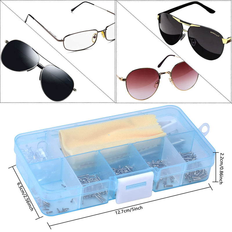 Pack of 500 glasses screws, glasses repair kit with mini screwdriver, screw nut, 10 pairs of nose pads, tweezers, repair tool set for glasses, sunglasses, watches and jewelry - NewNest Australia