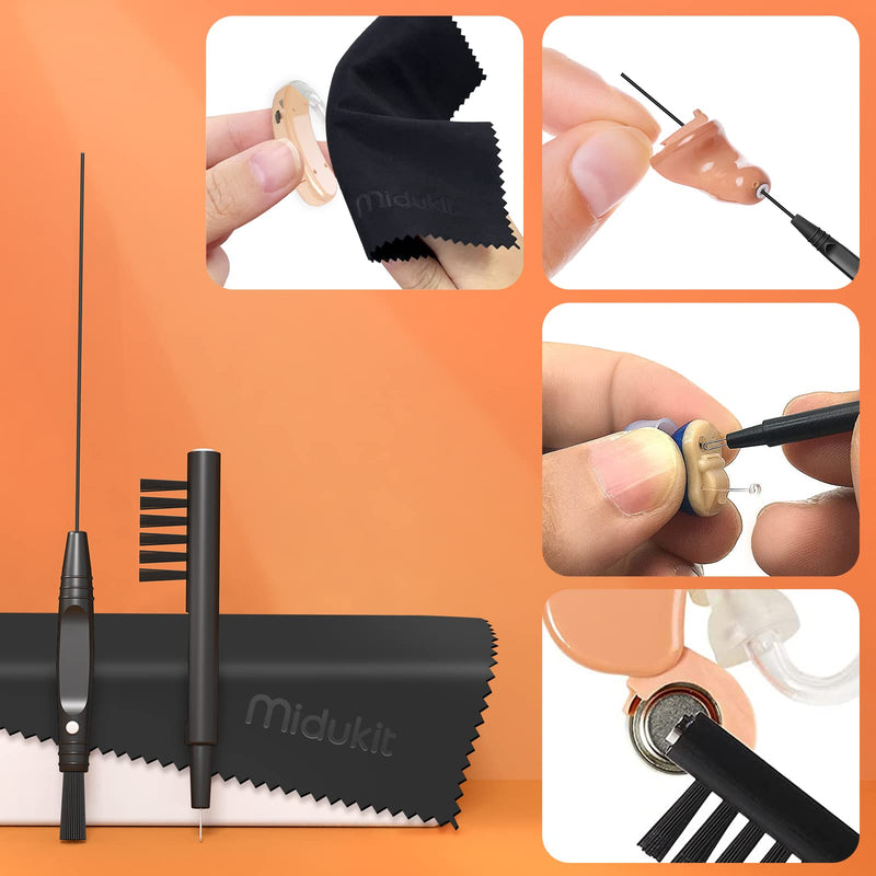 58 PCS Hearing Aid Cleaning Kits, Hearing Aid Cleaning Wipes, Hearing Aid Cleaner Tools Including Hearing Aid Cleaning Brush & Wax Loop & Magnet & Microfiber Cloth, Hearing Aid Wax Guards - NewNest Australia