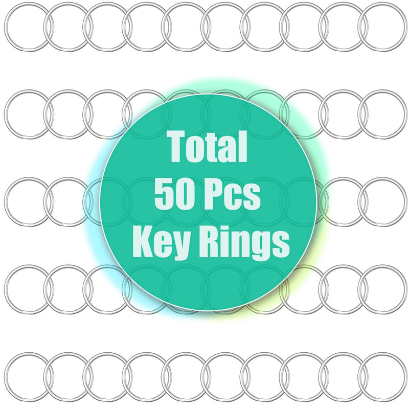 sprookber 100pcs Metal Lobster Claw Clasp with Key Ring, Keychain Rings for Crafts, Key Jewelry DIY Crafts, Lanyard Clips snap Hook, Swivel Clasps Clip (Claw Clasp 50pcs+Key Ring 50pcs) 1.2inch(32mm) - NewNest Australia
