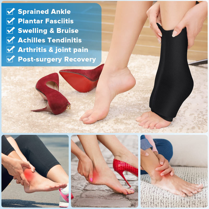 Ankle Foot Ice Pack Wrap for Injuries, Reusable Gel Ice Pack for Hot and Cold Therapies, Flexible Cold Pack for Achilles Tendonitis, Plantar Fasciitis, Swelling, Sprained, Post-Surgery Recovery - NewNest Australia