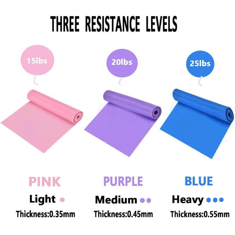 AILIFE Resistance Bands Set Women Men, Set of 3 Skin-Friendly Exercise Bands with 3 Resistance Levels, 1.5M Workout Resistance Bands Set for Strength Training,Yoga,Pilates,Fitness - NewNest Australia