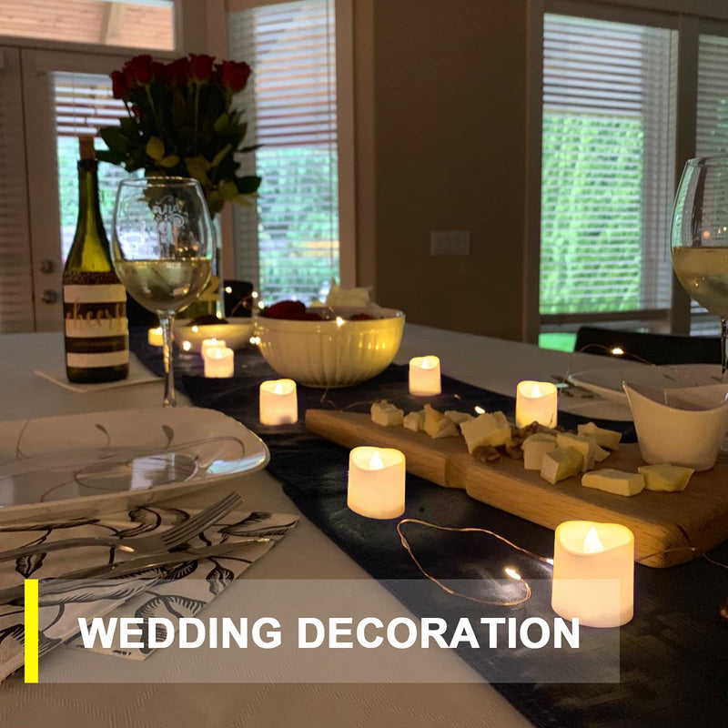 Homemory 12Pack Timer Flameless LED Votive Candles, Long Lasting Battery Operated Tea Light with Timers, 6 Hours On and 18 Hours Off Cycle Automatically for Wedding,Table Decorations (Warm White) Warm White - NewNest Australia