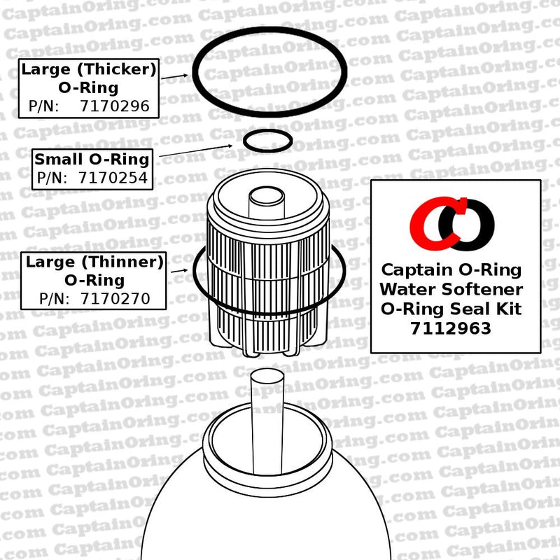 Water Softener O-Ring Seal Kit 7112963 / WS35X10001 for Kenmore, GE, and more Water Systems (Includes P/N: 7170296, 7170254, 7170270) - NewNest Australia