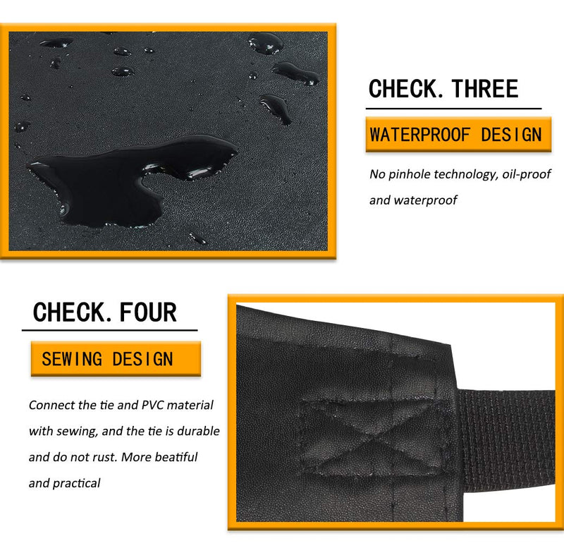 Heavy Duty Vinyl Waterproof Apron Ultra Lightweight Industrial Apron One Size Black - NewNest Australia