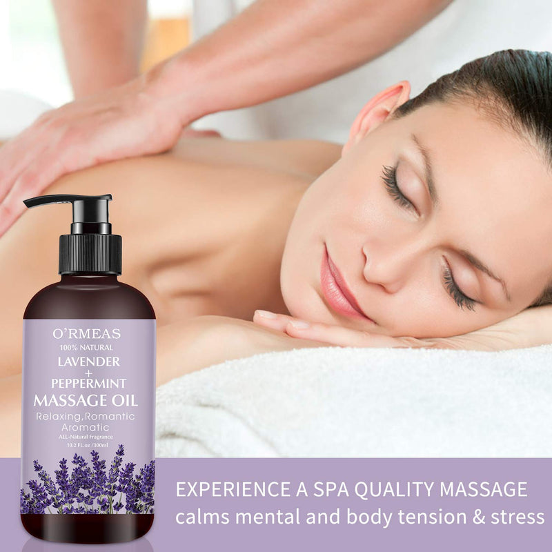 Massage Oil for Relaxing, Massaging Joint Pain Relief Massage Oil Lavender and Peppermint Massage Oils Moisturizing Body Oil for Men and Women 10.2 fl.oz - NewNest Australia
