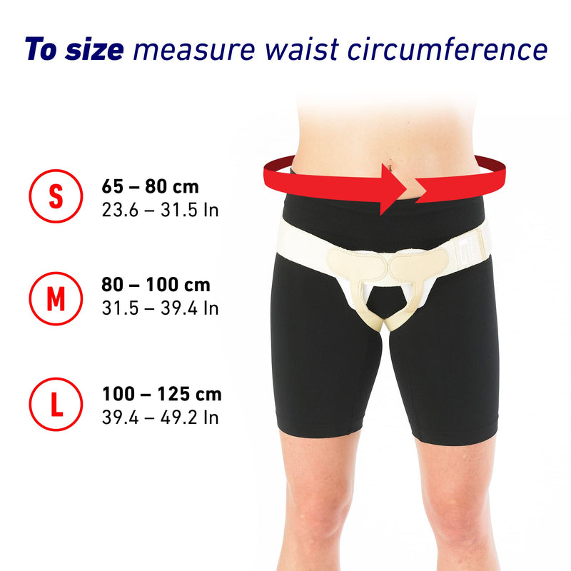Neo G Double Lower Hernia Support for Men and Women – Bilateral Inguinal Hernia Support - Hernia Belt Reduces Symptoms of Overstrain & Exertion - Truss for Hernia Breathable & Adjustable - M Medium - NewNest Australia