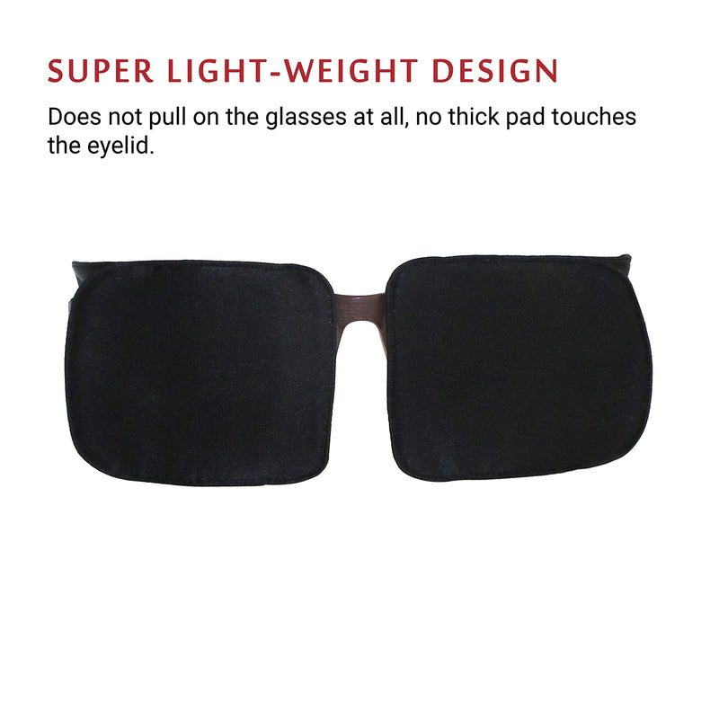 Astropic Large Silk Eye Patch for Adults Kids Big Glasses to Cover Either Eye (Large Size, Pure Black) Large (Pack of 1) - NewNest Australia