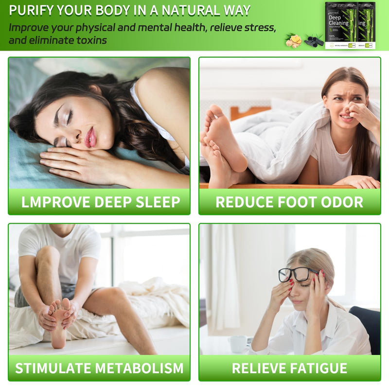 Pack of 20 detox foot plasters, detoxification plasters feet, 100% natural foot pads, deep cleansing foot pads, detoxification original patch for deep sleep, stress relief, cleaning of the body - NewNest Australia