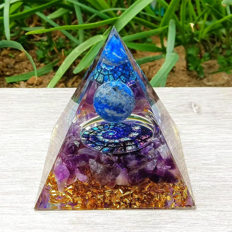 ycyingcheng Crystal Positive Energy Generator Orgonite Pyramid Protection, Energy Protection Chakra Healing Crystals Pyramid for Positive Energy Reiki Supplies Living Room and House Decor Gift P - NewNest Australia