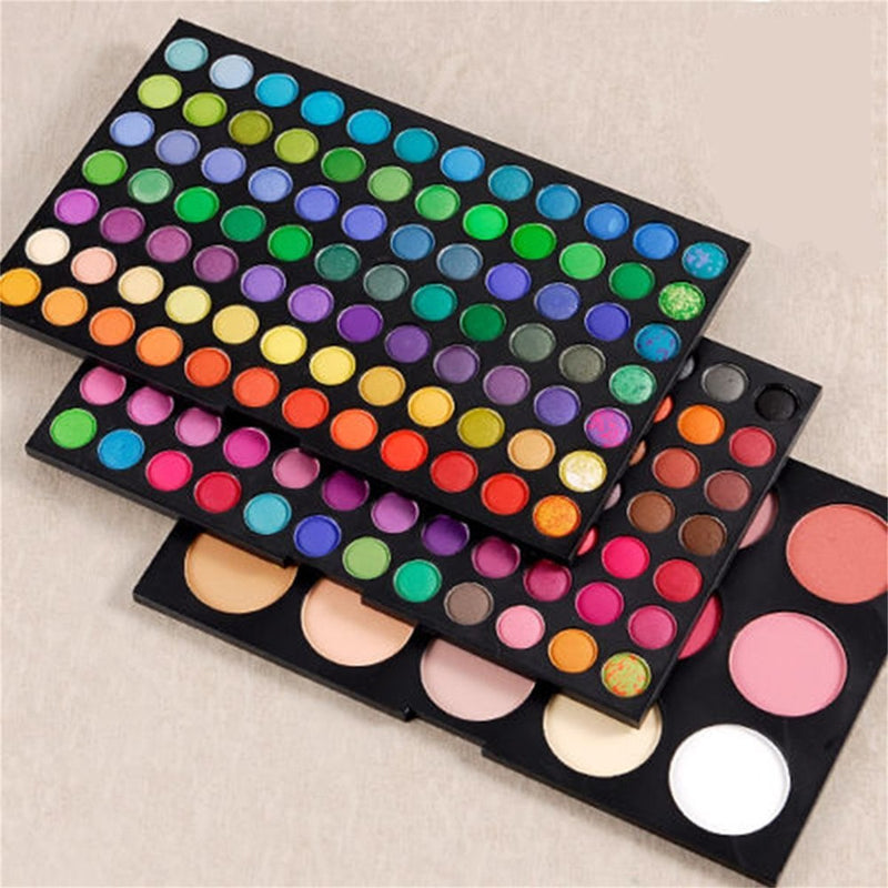 FantasyDay® Professional 183 Colours Eyeshadow Palette Makeup Contouring Kit Combination with 15 Blusher and Face Powder - Ideal for Professional and Daily Use - NewNest Australia